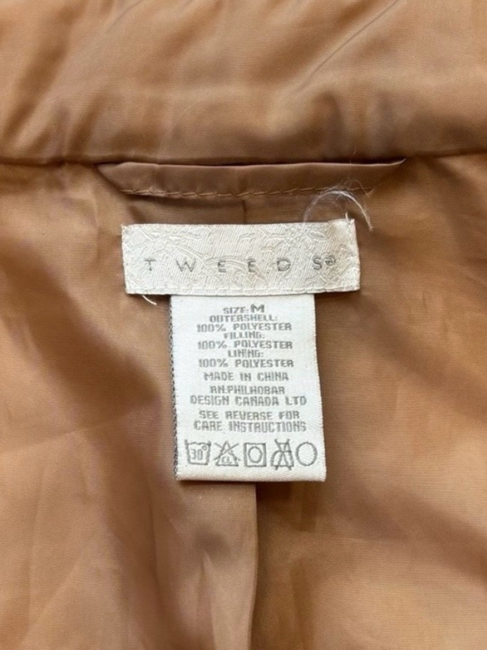Tweeds Quilted Faux Suede Vintage Jacket M Tan Camel Equestrian Barn Coat Pocket - Picture 4 of 16